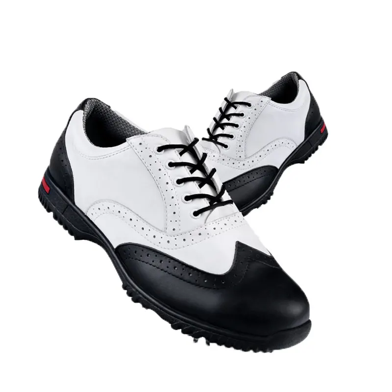 Pgm мужские туфли для гольфа водонепроницаемые дышащие кроссовки для гольфа мужские кожаные Нескользящие удобные кроссовки для тренировок AA51034
