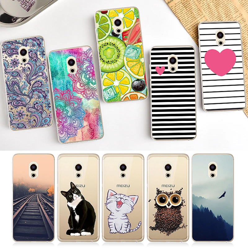 

GerTong Case For Meizu M3 M5 M6 Note M3S Mini M5 5C 5S 6S E2 M2E Cartoon Cover Animal Patterned Soft TPU Protective Phone Case
