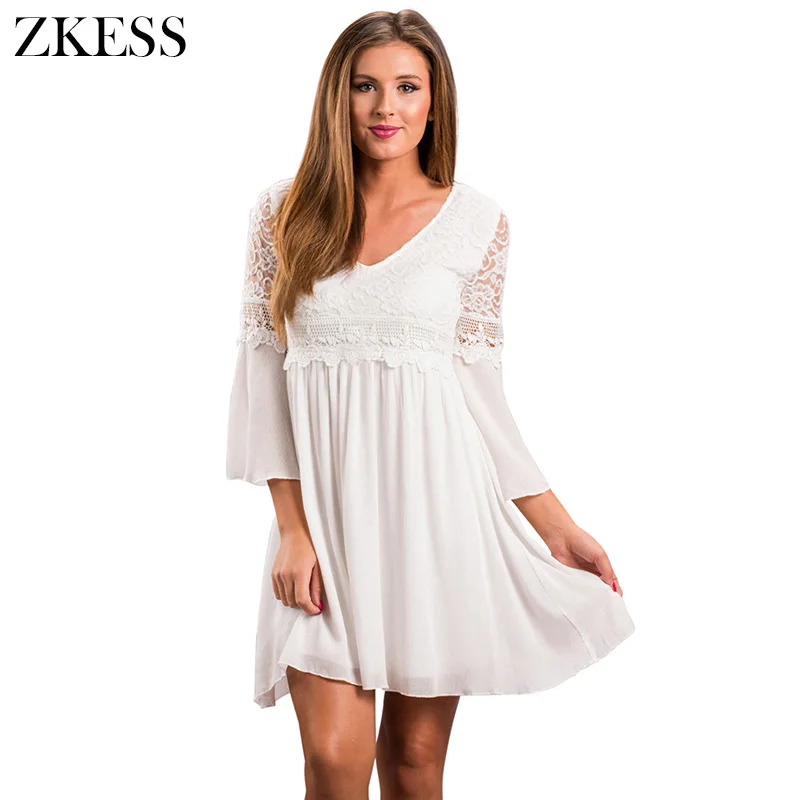 Green lace swing dress Clearance