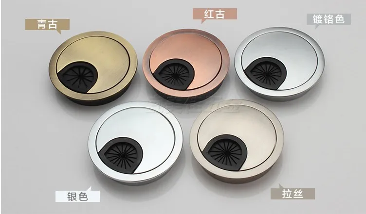 20pcs Dia 60mm Hardware Accessories Wire Hole font b Cover b font Office Furniture Computer Grommet