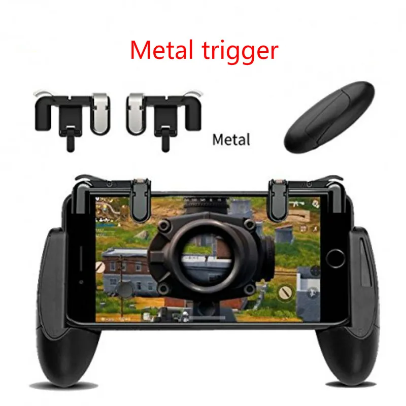 

Metal L1 R1 Gaming Trigger Smart Phone Games Shooter Controller Fire Button Handle For iPhone PUBG/Rules Survival/Knives Out