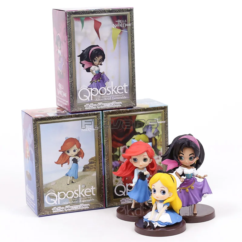 

Q Posket Characters Princesses Ariel Alice Esmeralda PVC Figures Toys Dolls 3pcs/set