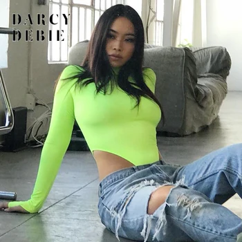 

Darcydebie Sexy Solid Knitted Cotton Turtleneck Skinny Bodysuits Women 2019 Autumn Winter Long Sleeve Bodycon Sheer Bodysuit