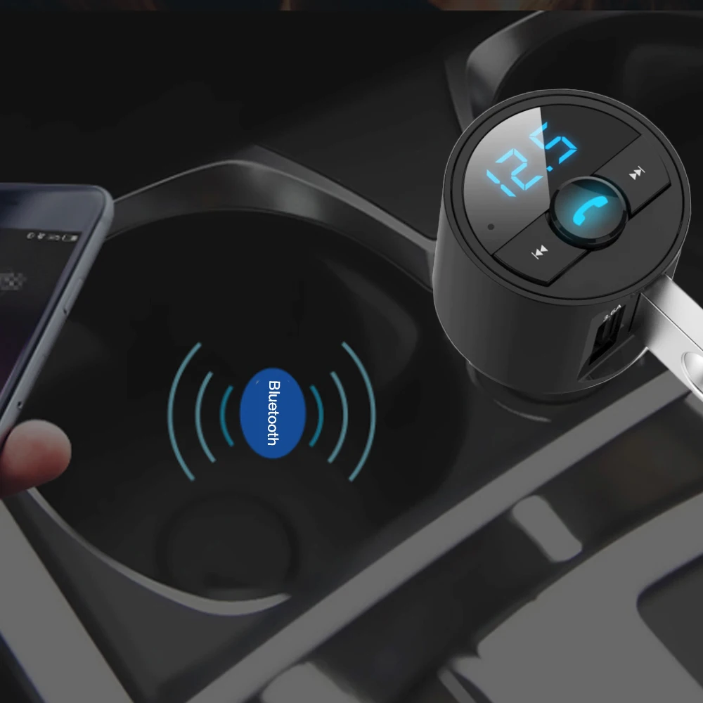 Автомобильный MP3 музыкальный плеер Bluetooth fm-передатчик беспроводной Hands Free Dual USB зарядное устройство Быстрая зарядка FM модулятор радио адаптер