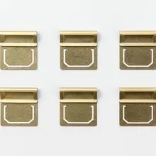 Винтажная Ретро медная металлическая Закладка зажим для бирки стикер DIY путешествия журнал украшения 2,8*2,7 см классные канцелярские принадлежности 6 шт