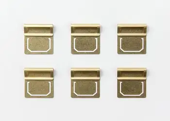 

Vintage retro copper bookmark metal lable clip sticker DIY travel journal decoration 2.8*2.7cm cool stationery 6pcs