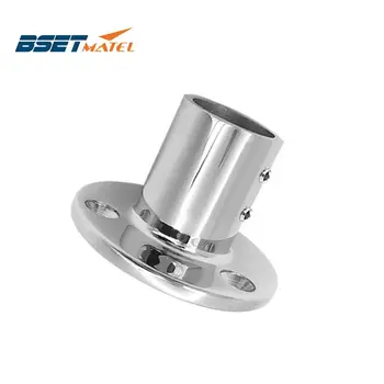 

BSET MATEL 316 Stainless Steel 90 Degree Marine Boat Hand Rail Fitting Round Stanchion Base For Pipe 1" (25.4mm) Dia