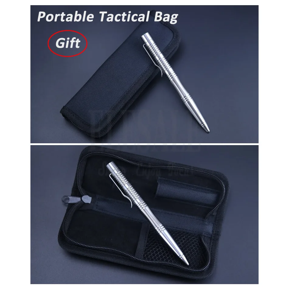 Высококачественная титановая тактическая ручка для самообороны с компасом, вольфрамовая стальная головка для стеклянного выключателя, ручка для письма, тактическая сумка