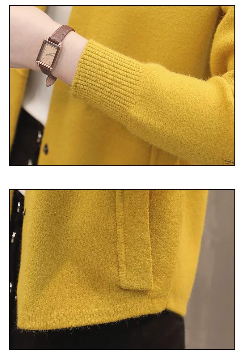 Осенне-зимний винтажный свитер с цветочной вышивкой, женский кардиган, длинный рукав, женский свободный вязаный шерстяной свитер, пальто LJ0571