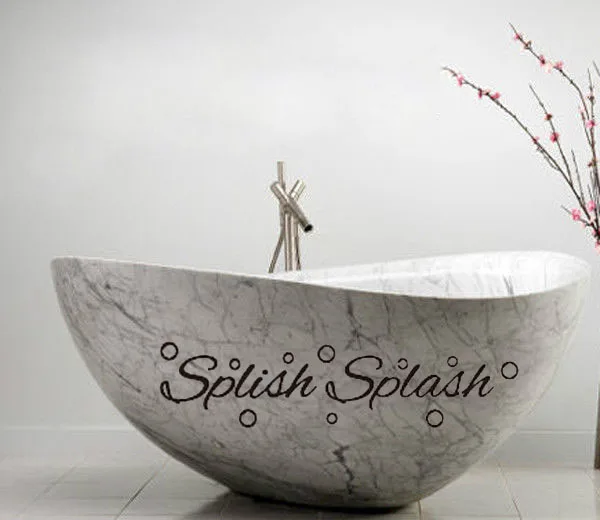 World shippingDIY wall decals SPLISH SPLASH Vinyl Wall Lettering