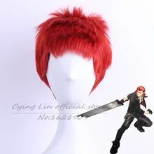 New High quality animal cosplay Emon J Song of Time project Silvery white Hair Short 30cm Straight Anime Cosplay Wigs