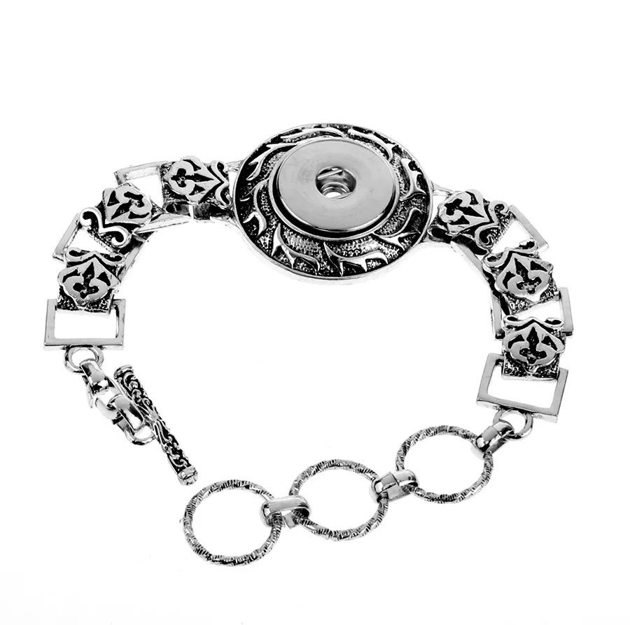Spring Buckle High Quality Interchangeable Mesh Snap Bracelets Jewelry 