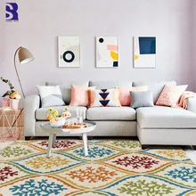 SunnyRain 1-piece ковер для гостиной ковер короткая плюшевая кровать ковер большой размер скольжение сопротивление коврик на кухню