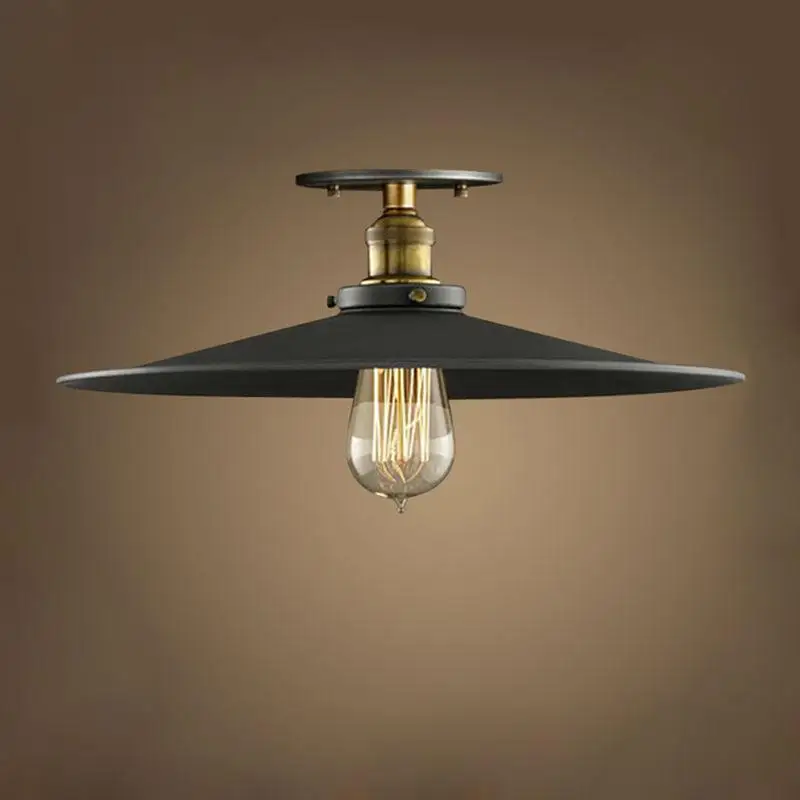 

90-260V E27 Rural Vintage Retro Ceiling Lamps Iron Metal Spray Painting Process Bar Cafe Restaurant Attic Corridor Balcony Light