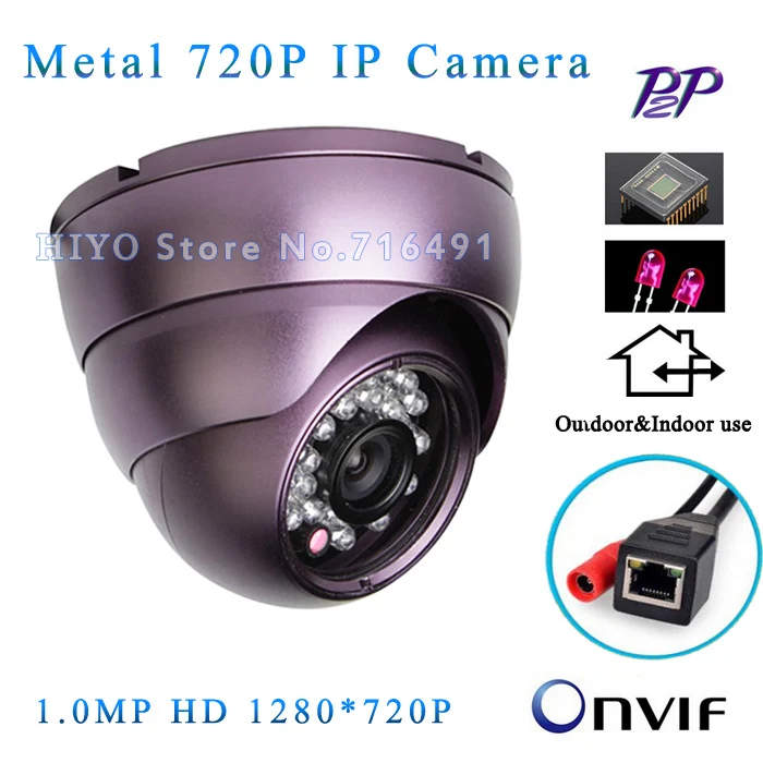 

New 720p HD Mini IP Camera Megapixel 1280x720 H.264 ONVIF, Mini network camera,Metal Case