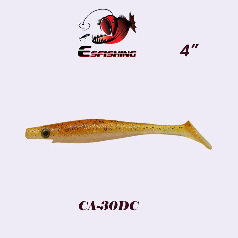 Esfishing приманки Новые свиньи Shad 100 см 6 г 6 шт. Мягкая приманка морская искусственная наживка для рыбалки джиг приманка воблер окунь форель Щука - Цвет: CA30DC