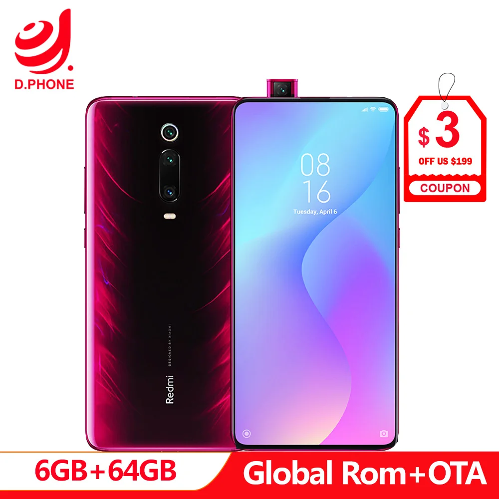 

Support OTA Update Global Rom Xiaomi Redmi K20 6GB 64GB Snapdragon 730 48MP Camera 4000mAh In Screen Recognition Smartphone