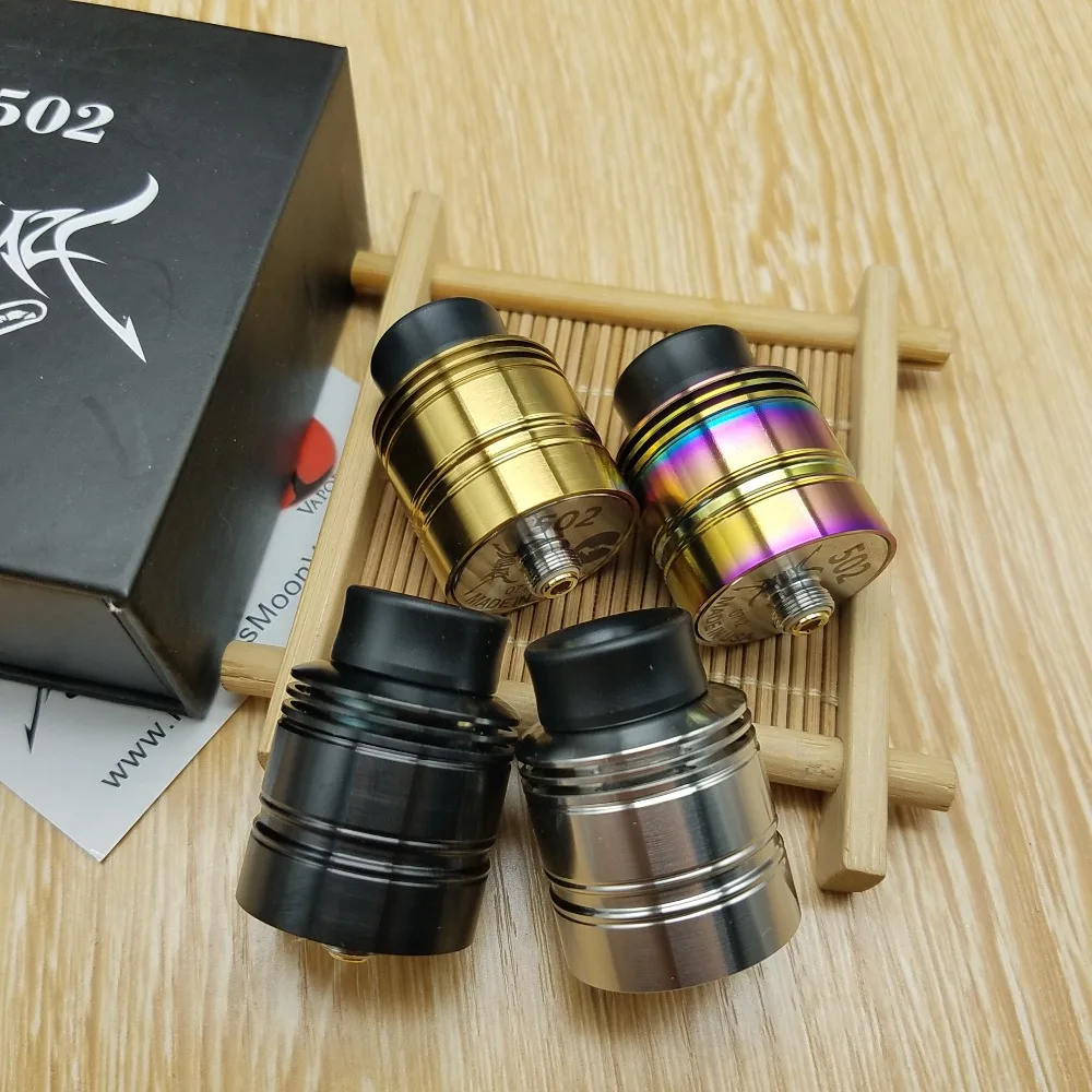 

Electronic Cigarette Unique Design 25mm Atomizer 510 Thread 502 Tank with 4 Coil RDA Rebuildable Dripper Atomizer Build Deck