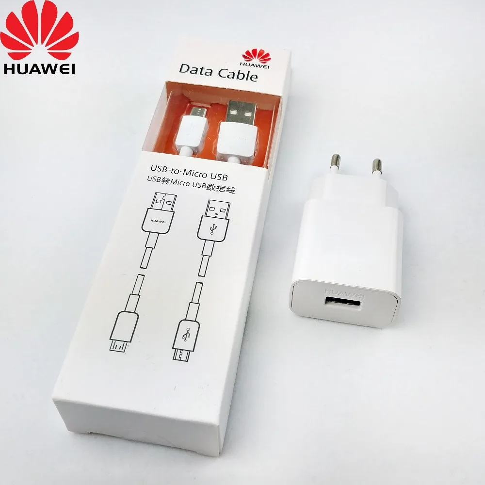 

huawei y6 prime 2018 Charger original EU 5V 2A Wall charge power adapter 100cm Micro usb cable for Huawei p9 p10 lite honor 8x