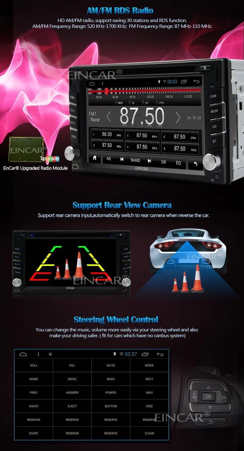Excellent EinCar Android 5.1.1 6.2 Inch Capacitive Multi-touch Screen Car Stereo Radio Receiver 2 Din GPS Navigation Car DVD CD Player In 0 Excellent EinCar Android 5.1.1 6.2 Inch Capacitive Multi-touch Screen Car Stereo Radio Receiver 2 Din GPS Navigation Car DVD CD Player In 0