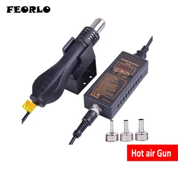 

FEORLO mini Hot Air Gun Portable Soldering Station +BGA Rework Station + Nozzle Hand-held Heat Gun Welding Solder Tool set