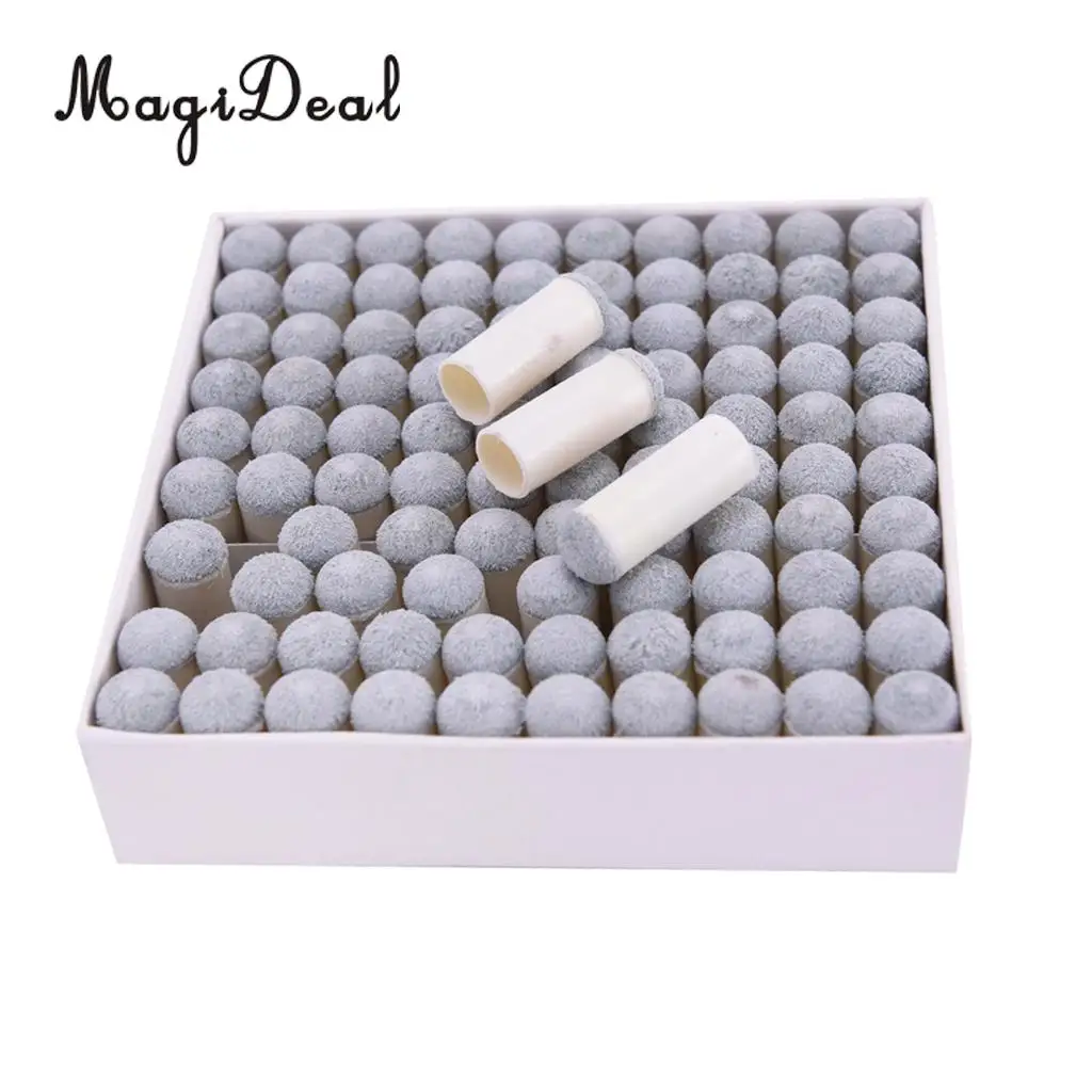 MagiDeal 100PCS Slip On Push On Cue Tips For Billiard Pool Cue Stick