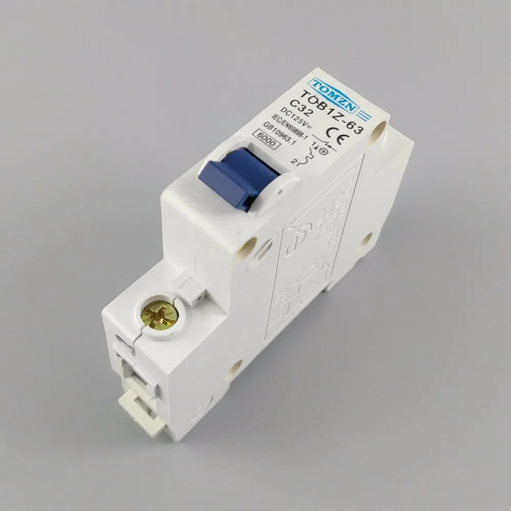 1P 32A DC 125V Circuit breaker MCB C curve