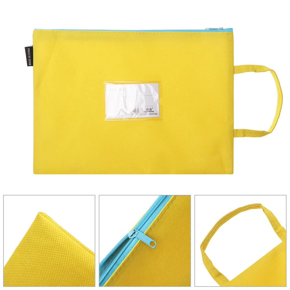 

1PC Oxford Fabric A4 File Folder Document Bag Business Briefcase Paper Storage Bag With Zipper School Office Stationery Supplies