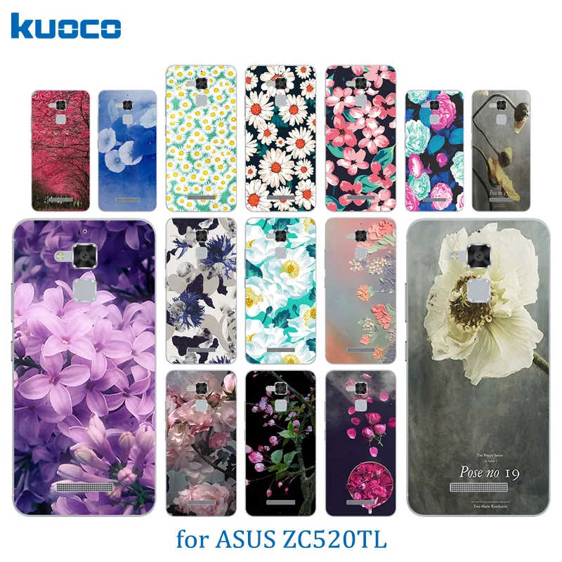 

High Quality 5.2 inch for ASUS Zenfone 3 Max ZC520TL Blossom Pattern Soft Silicone Phone Case For Asus ZC 520TL Matte Slim Shell