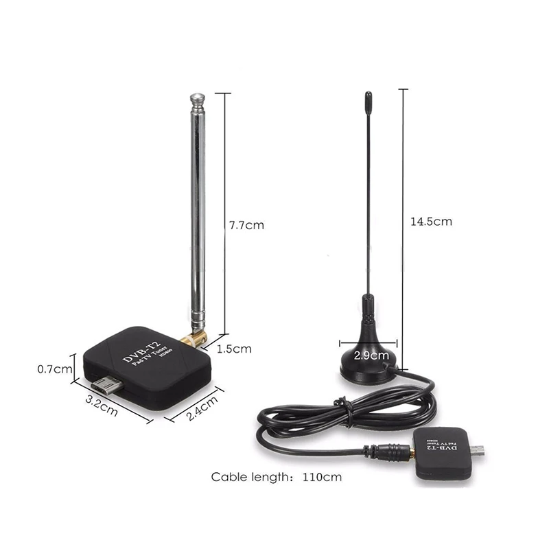 Jninsens Micro USB DVB-T2 DVB-T Mobile TV Tuner Receiver Digital Stick for Android Phone Pad Watch Live TV Micro USB Tuner
