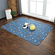 Новое поступление хлопковая стеганая дети мультфильм Сканирование мат детская игровая забор ковер спальня палатка одеяло татами ковер