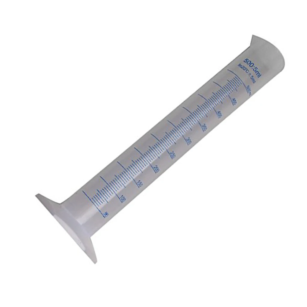 

500ml Plastic Measuring Cylinder Blue Line Tube Corrosion Resistant Precision Measure Tool