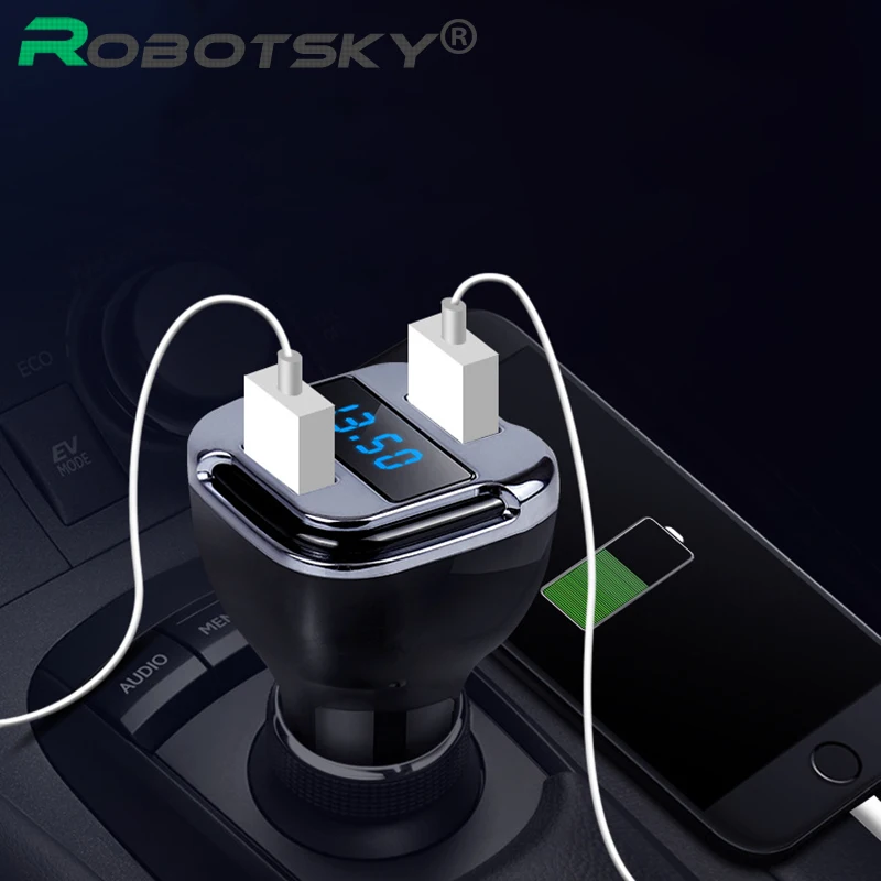 Robotsky 2 in 1 Dual USB font b Car b font Charger Locate E5 font b