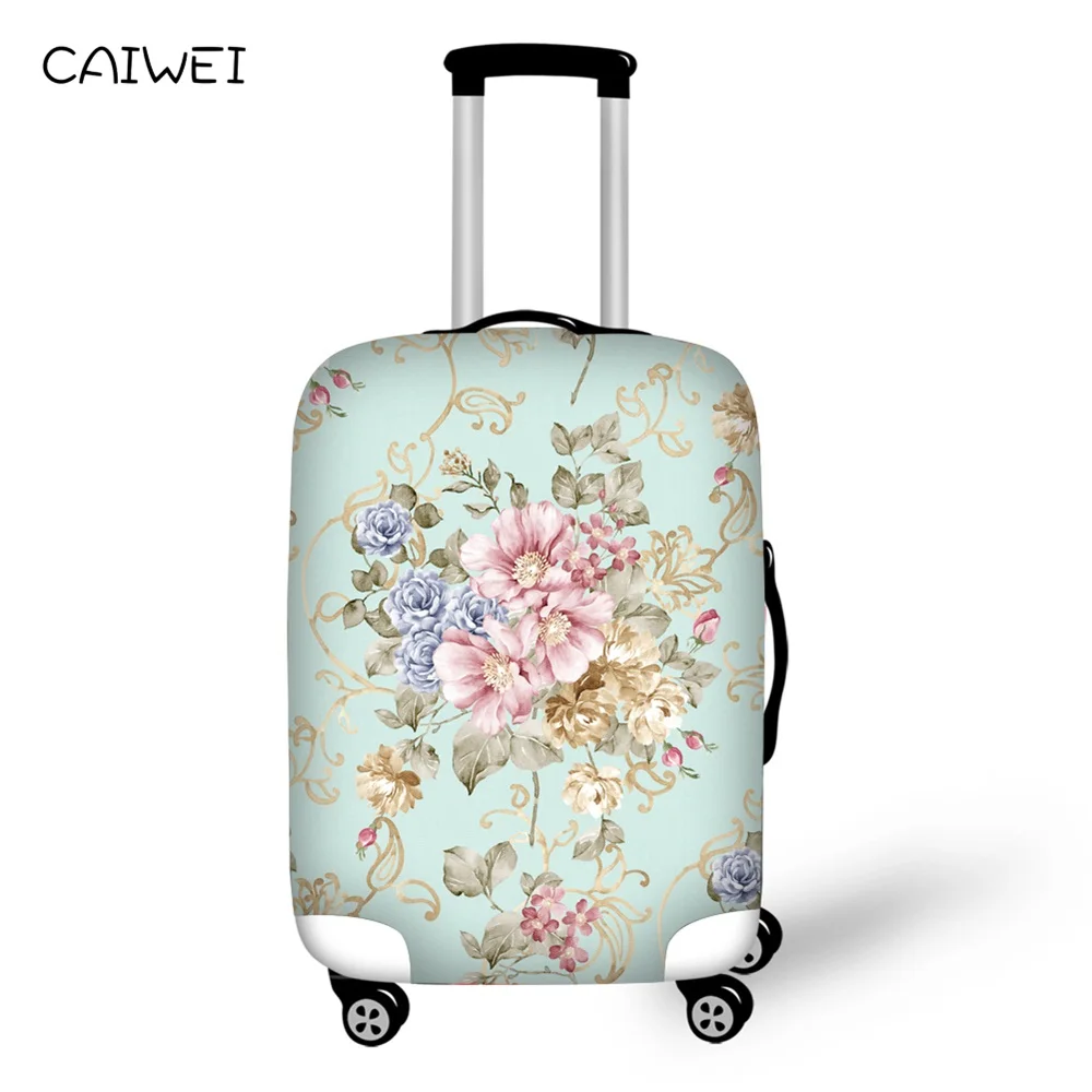 Чехол для багажа с 3D-принтом цветов, Пыленепроницаемая дорожная сумка, чехол для чемодана 18-30 дюймов, Защитные Чехлы, портативные аксессуары для путешествий - Цвет: C0817