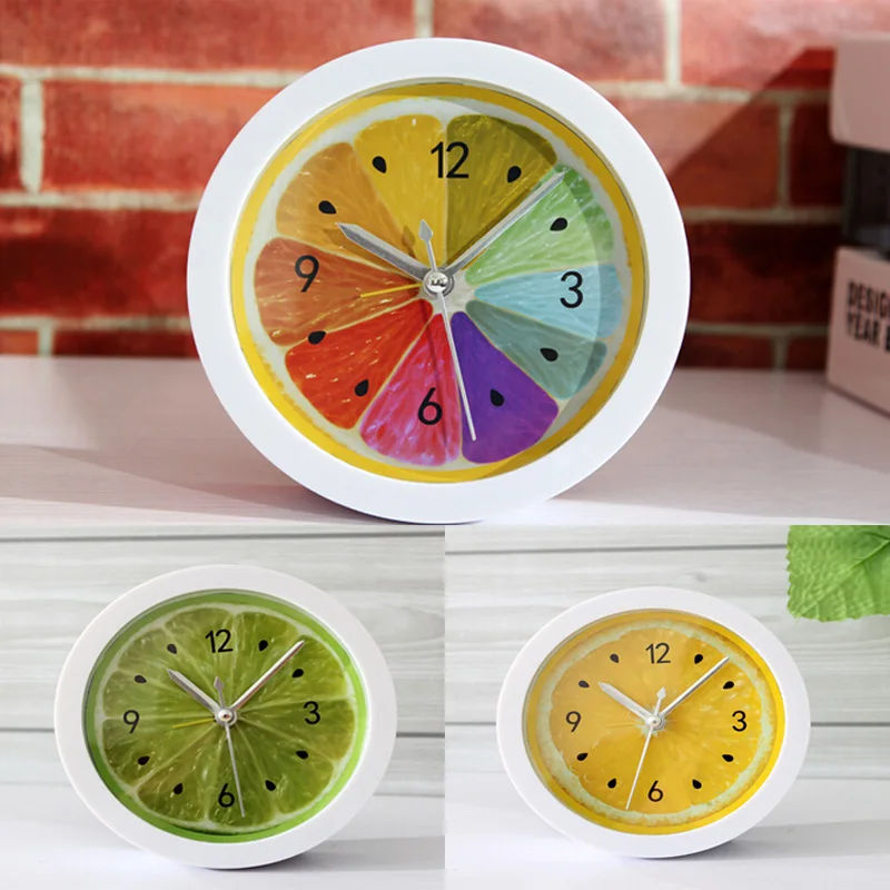 2017 new style rural Cool Lemon fruit alarm clock Modern minimalist