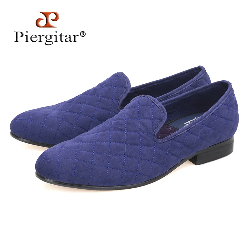 Azul branco Calçados Mocassins E Teste Manta Chinelos Artesanato Padrão Homens Masculinos Brancos Dos Casuais Fumadores Veludo Sapatos Com Azul Britânicos Costura De Da wB1qZT