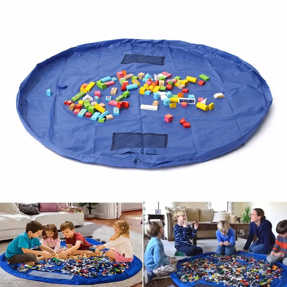 1 шт. 150 см детский игровой коврик водонепроницаемый игровой коврик розовый/синий многофункциональная сумка для хранения игрушек игровой коврик для детей