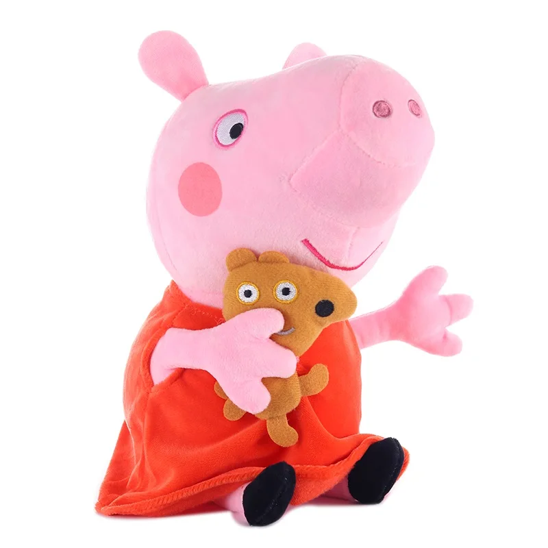 Горячая Peppa pig Джордж Семья Плюшевые игрушки 19 см мягкие куклы вечерние украшения школьный украшенный брелок игрушки для детей