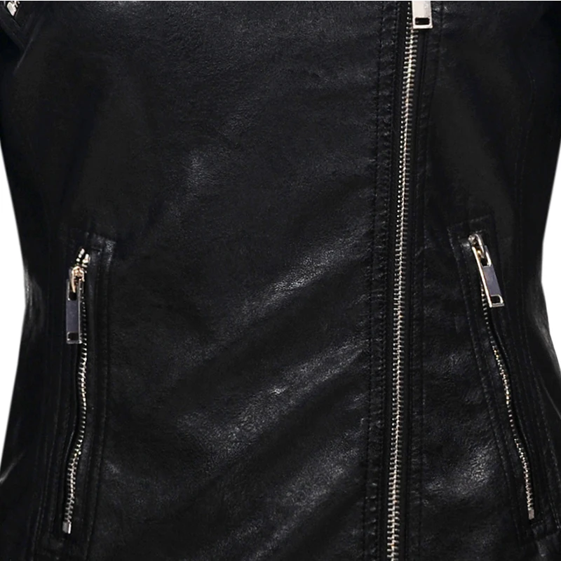 Куртка женская из искусственной кожи с меховым воротником 5066|pu leather jacket coat|jacket