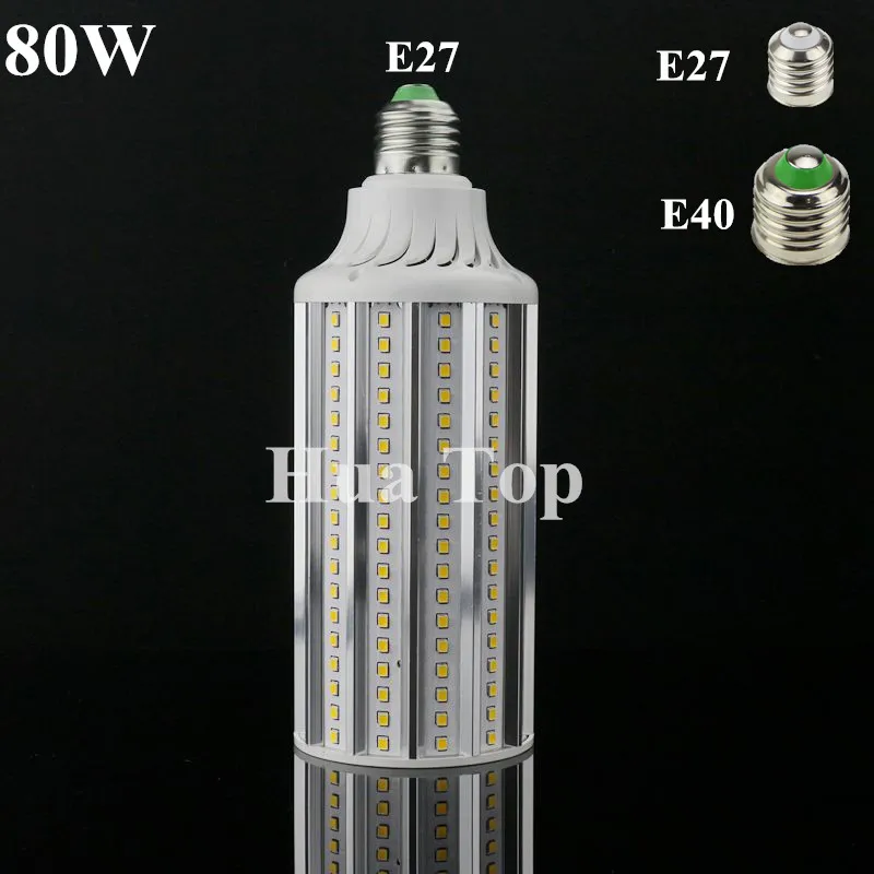 Bombillas светодиодный светильник-Кукуруза E27 E40 30W 40W 60W 80W AC 85 V-265 V алюминиевый светодиодный светильник-кукуруза SMD2835 светодиодный светильник