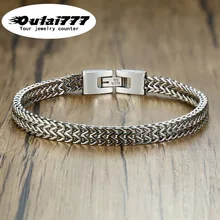 oulai777 wholesale stainless steel men bracelet mens male link chain on hand accessories charm chains bracelets bangles rock
