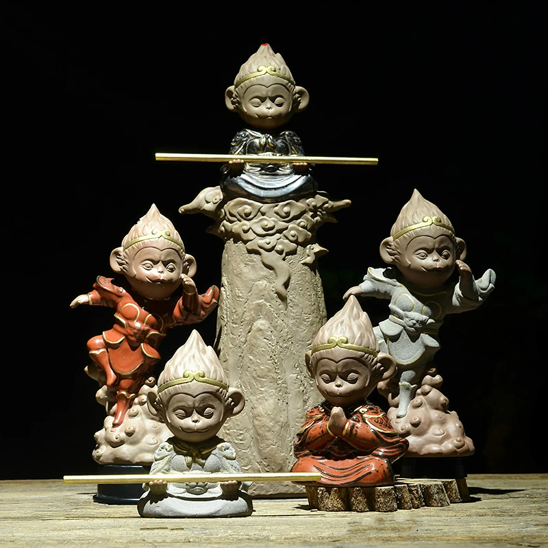 Monkey Figurine Ceramic Crafts Decorative Ceramic Ornaments Monkey