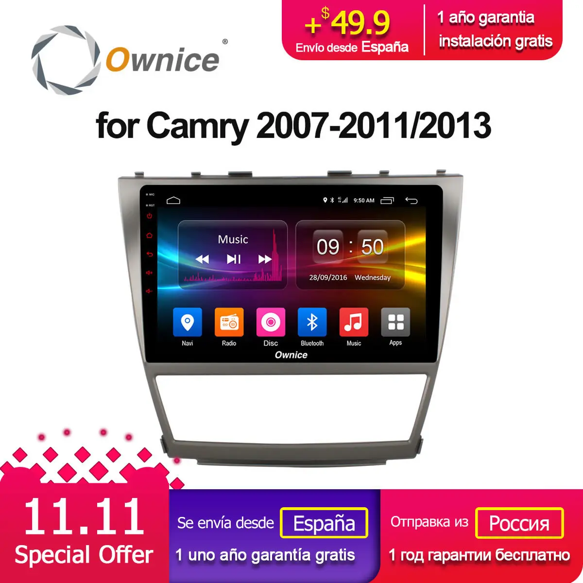 

Ownice K1 K2 Android 8.1 Octa Core For Toyota Camry 2014 2015 2016 Autoradio DVD GPS Car Radio Player 2GB RAM 4G LTE DAB+