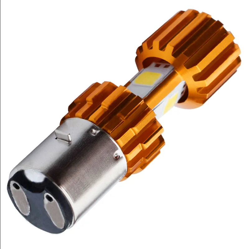 H6 светодиодный фонарь для мотоцикла 2000LM супер яркий 3X COB светодиодный BA20D Hi/короче спереди и длиннее сзади) светодиодные лампы 9 V-80 V скутер фары для автомобиля повышенной проходимости для YAMAHA KTM Honda