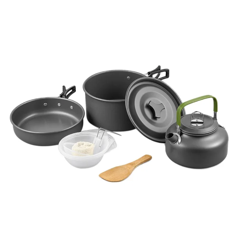 Portátil Camping al aire libre juego de cocina para 2-3 personas tetera café cocina ollas y sartenes al aire libre Mesa gota envío Portátil Camping al aire libre juego de cocina para 2-3 personas tetera café cocina ollas y sartenes al aire libre Mesa gota envío