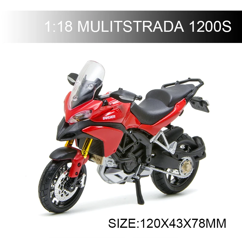 Модели мотоциклов Maisto 1:18 Ducati MULTISTRADA 1200S литые миниатюрные Гоночные Игрушки для