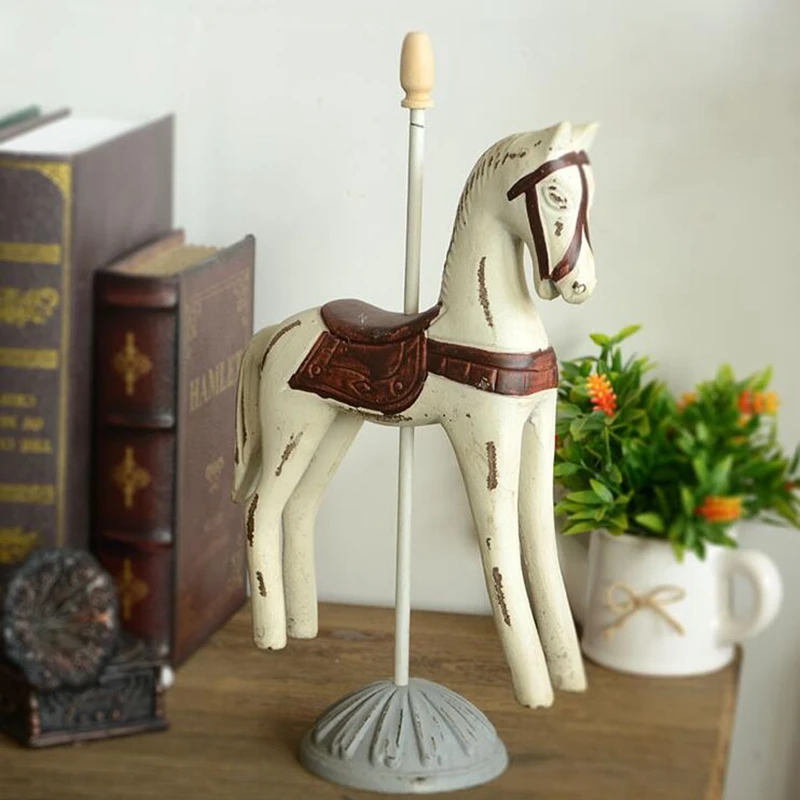 Деревянный Ретро домашний декор Hogar креативный Настольный Троянский конь, украшения, подарок для рукоделия, винтажный деревянный Декор для дома