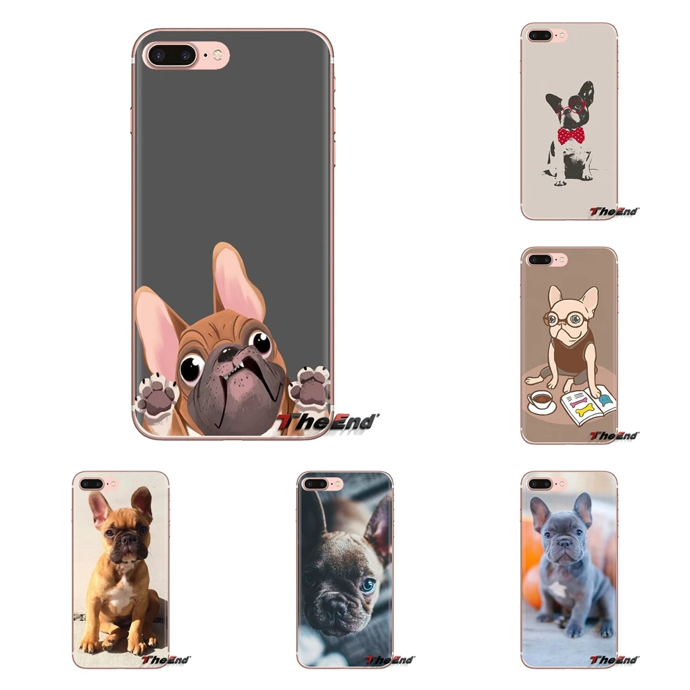 

For Huawei G7 G8 P7 P8 P9 P10 P20 P30 Lite Mini Pro P Smart Plus 2017 2018 2019 Franch bulldog Dogs puppy Transparent TPU Covers