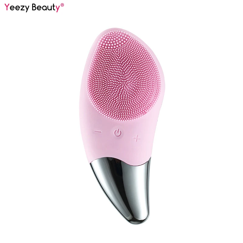 Sonic Electric Facial Cleansing Brush Vibration Massage Anion Imported Anti Wrinkle Blackhead Remove Pore Cleaner Silicone Brush