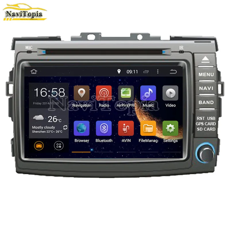 Best NAVITOPIA 4G RAM 64G ROM PX6 Six Core Android 9.0 Car DVD for Toyota PREVIA for Toyota Estima for Toyota Tarago/Canarado 2006- 1